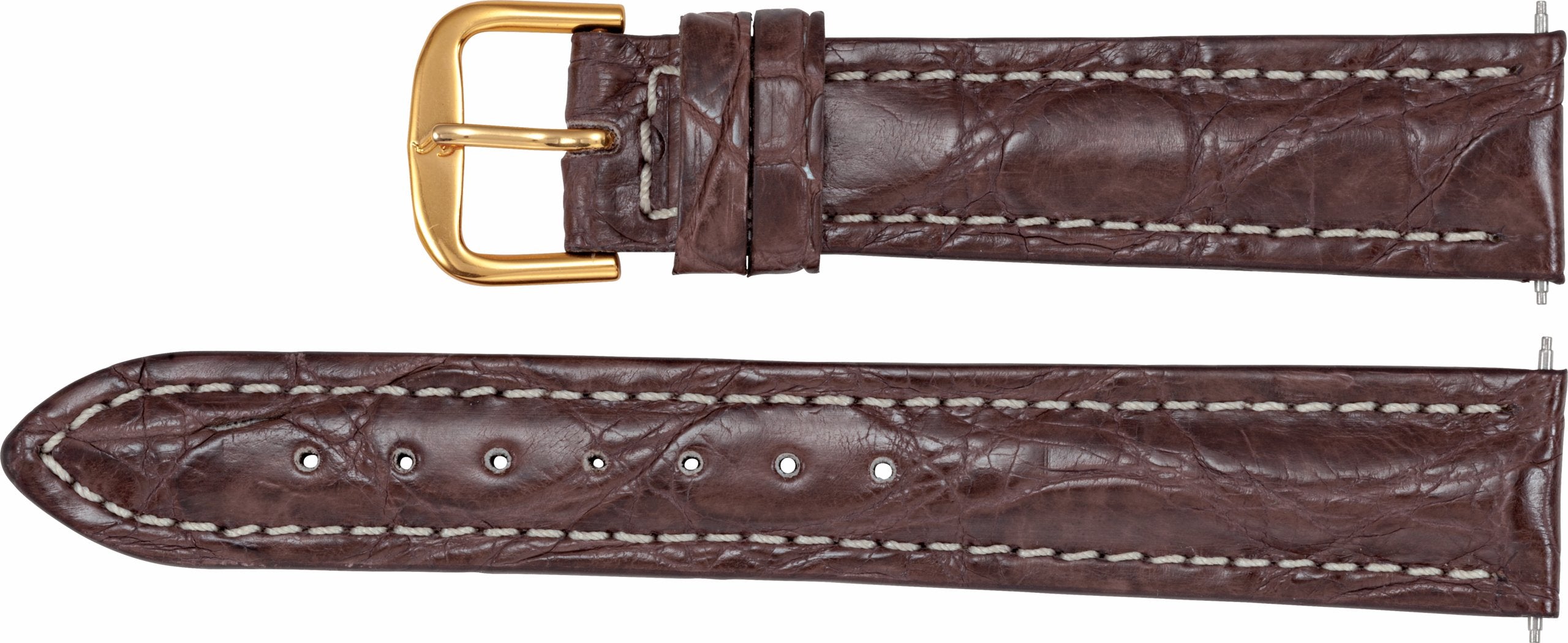 Hadley Roma 14 MM Matte Cognac Ostrich Leather Strap