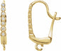 Accented Click-In Lever Back Earring Top