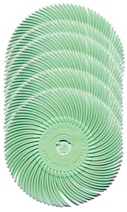 Radial Bristle Discs, 3″ diameter, 6-Packs